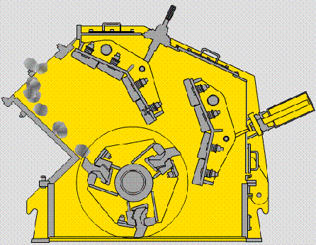 The Working Animation of jaw crusher